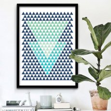 画像2: Triangles Geometric 三角形 MINI ジオメトリック アートポスター (2)