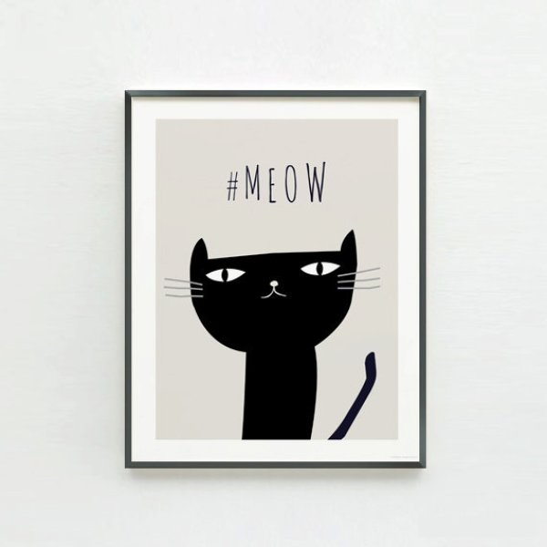 可愛い子猫 Meow アートポスター 海外ポスター おしゃれポスター 通販 カリフォルニア プリント コレクティブ
