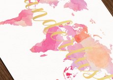 画像2: Watercolor  世界地図 ART ポスター (2)