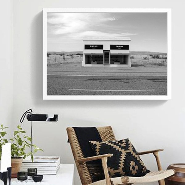 PRADA Marfa モノトーン フォトグラフ ポスター｜海外おしゃれポスター