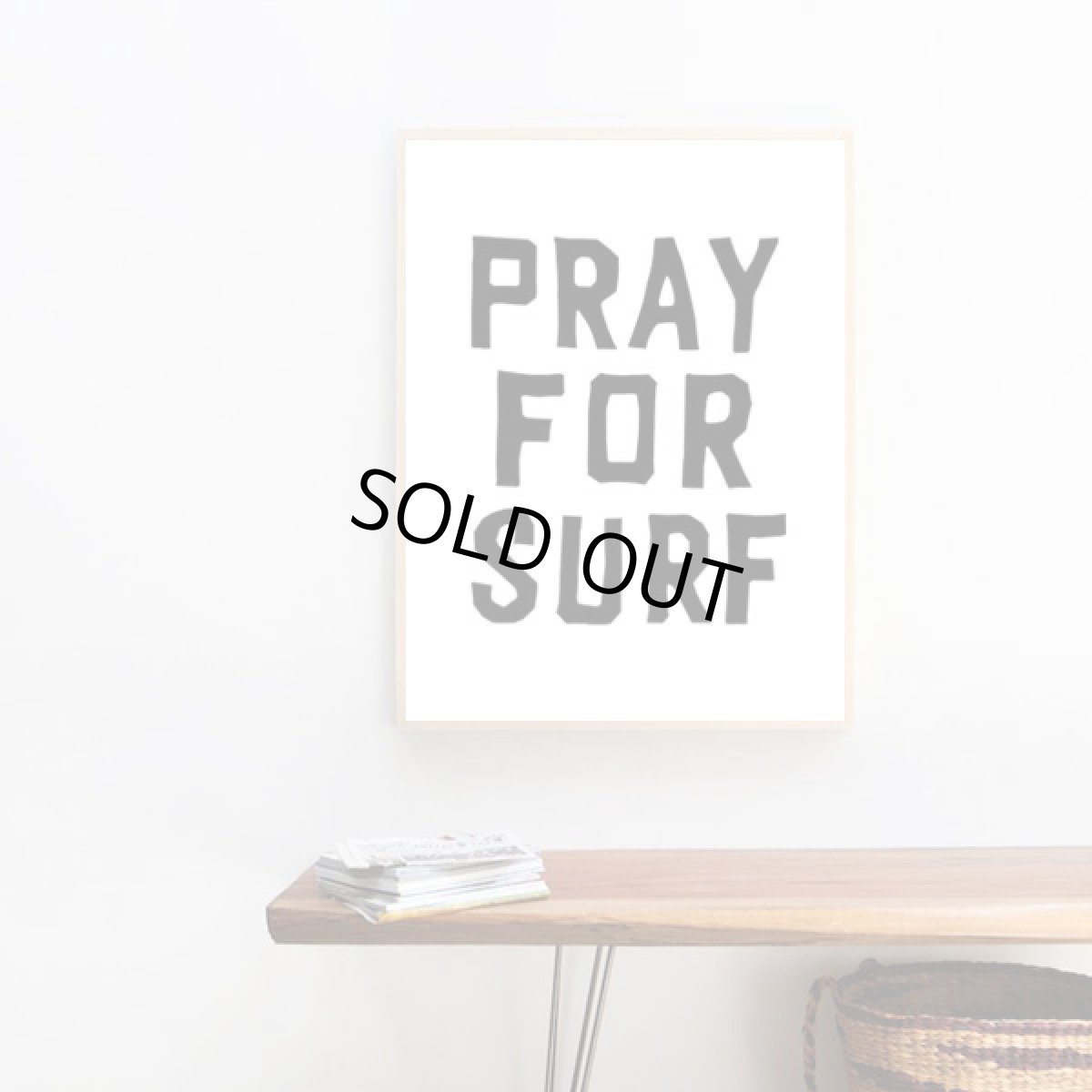 画像2: 【SALE】PRAY FOR SURF ポスター ★ 西海岸 サーフィン カリフォルニア風 アート (B2) (2)