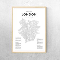 画像1: LONDON ロンドン MAP マップ　ポスター (1)