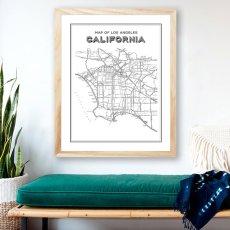 画像3: CALIFORNIA カリフォルニア 西海岸地図 ポスター (3)