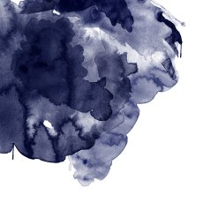 画像2: Abstract Watercolor アブストラクト インディゴ アートポスター (2)