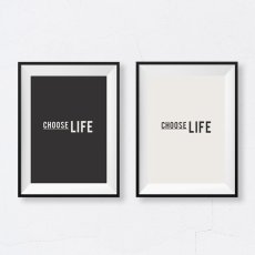 画像3: 『CHOOSE LIFE』 メッセージ おしゃれ モノトーンポスター (3)
