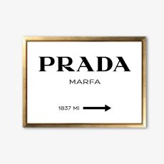 画像1: PRADA Marfa プラダ マーファ アート ポスター(白） (1)