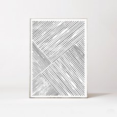 画像2: Minimalism Modern Stripe ミニマリズム モダンストライプ ポスター (2)