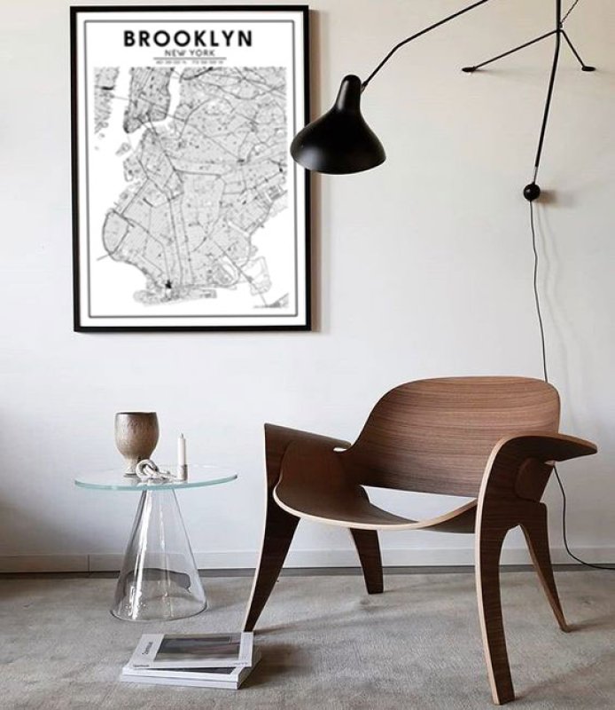 BROOKLYN NY ブルックリン MAP マップ ポスター｜海外おしゃれポスター