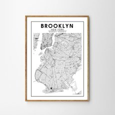 画像1: BROOKLYN NY ブルックリン MAP マップ ポスター (1)