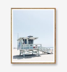 画像1: カリフォルニア Beach Lifeguard stand ビーチ ライフガードスタンド ポスター (1)