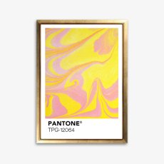 画像2: PANTONE パントーン マーブル おしゃれポスター (Orange/Pink Mix) (2)