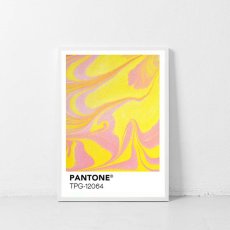 画像1: PANTONE パントーン マーブル おしゃれポスター (Orange/Pink Mix) (1)