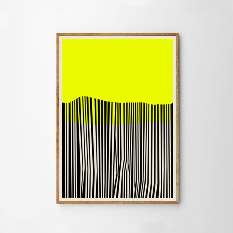 NORDIC Black Yellow ミッドセンチュリー ポスター｜海外おしゃれ