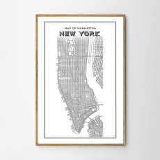 画像1: NEW YORK ニューヨーク マンハッタン Map 地図 ポスター (1)