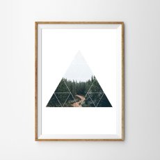 画像1:  Geometric ジオメトリック 山 Mountain ポスター (1)