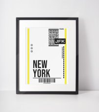 画像2: NEW YORK ニューヨーク バッゲージ ラベル おしゃれポスター (2)