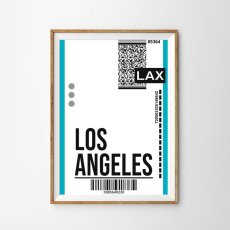 画像1: LOS ANGELES ロサンゼルス バッゲージ ラベル おしゃれポスター (1)