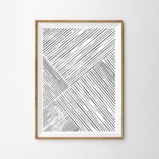画像1: Minimalism Modern Stripe ミニマリズム モダンストライプ ポスター (1)