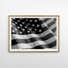 画像1: USA FLAG 国旗 モノトーン ポスター (1)