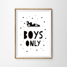 画像1: BOYS ONLY 子供部屋 キッズルーム 可愛いポスター (1)