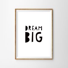 画像1: DREAM BIG 子供部屋 キッズルーム 可愛いポスター (1)