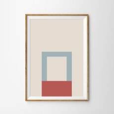 画像1: NORDIC SQUARE ILLUSION ノーディック四角の幻想 おしゃれポスター (1)