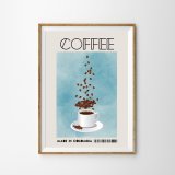 レトロカフェ 『ラッテ』 おしゃれ カフェ コーヒー ポスター