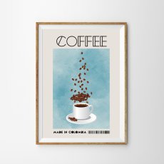 画像1: コーヒーポスター｜レトロ COFFEE｜カフェインテリア 北欧ポスター (1)