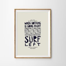 画像1: レフト・サーフィン SURFING アートポスター (1)