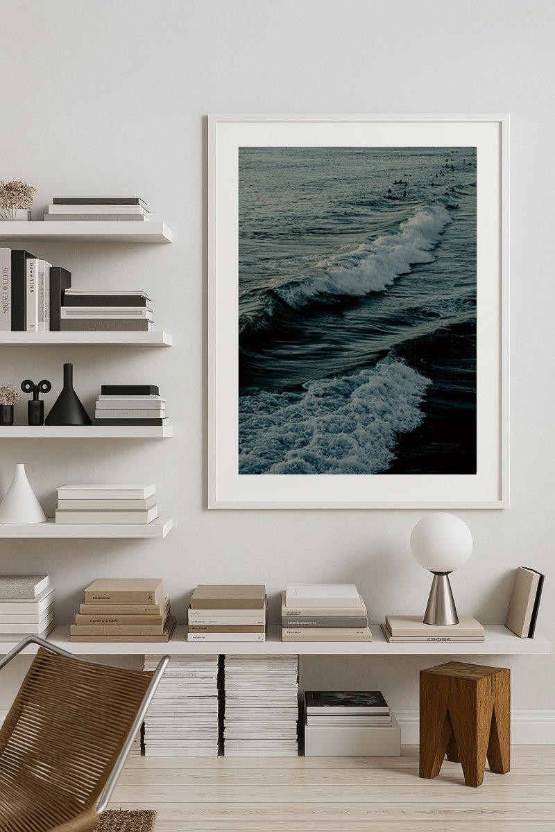 画像2: 夜の波 サーフアートポスター (2)