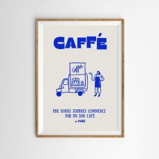 画像3: Caffé パリのコーヒートラック アートポスター | 北欧風 おしゃれインテリア (3)