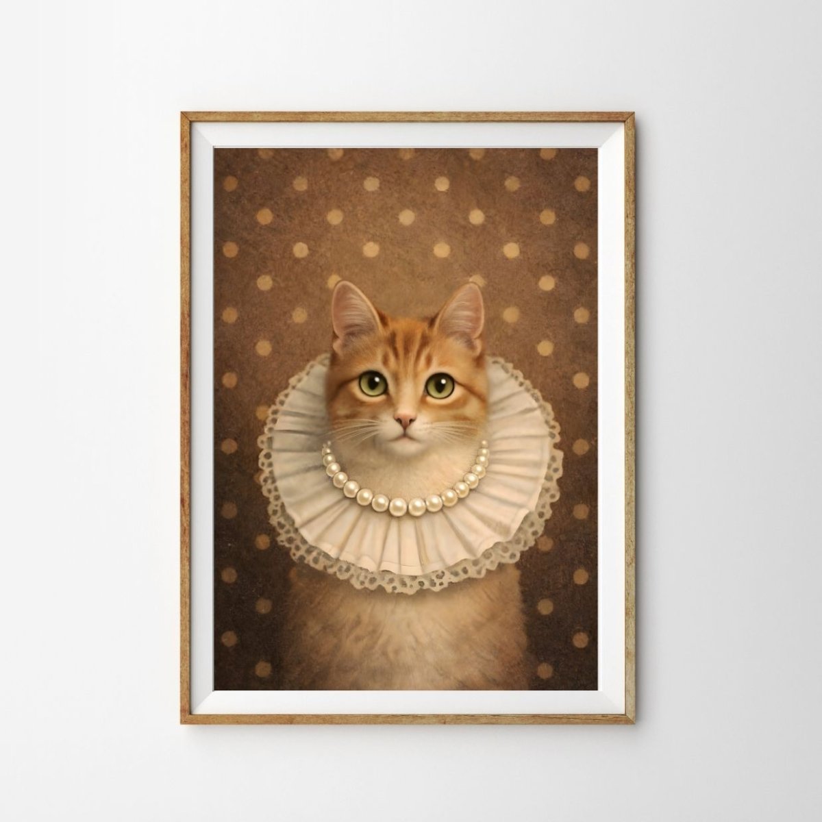 画像1: 貴族な猫 01｜ルネサンス風アニマル肖像画アート［Royal Cat Art］ (1)