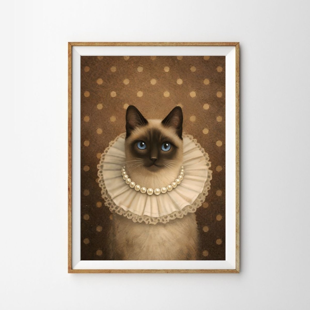 画像1: 貴族な猫 03｜アンティーク風・高貴な猫の肖像画ポスター (1)