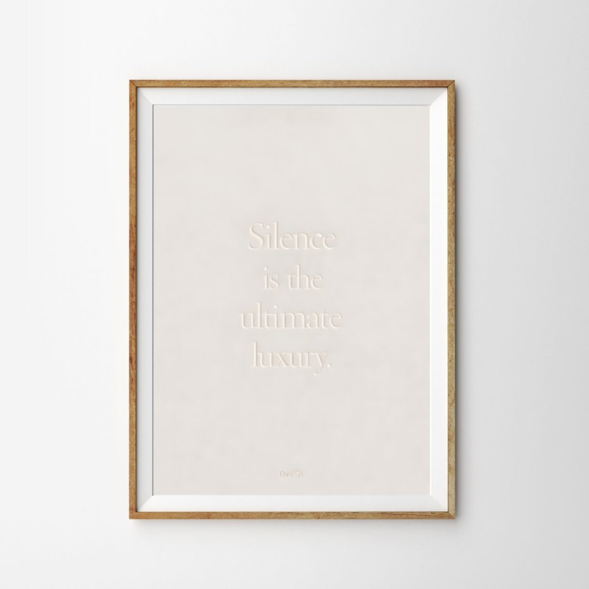 画像1: SILENCE LUXURY｜「沈黙」という贅沢を飾るメッセージポスター (1)