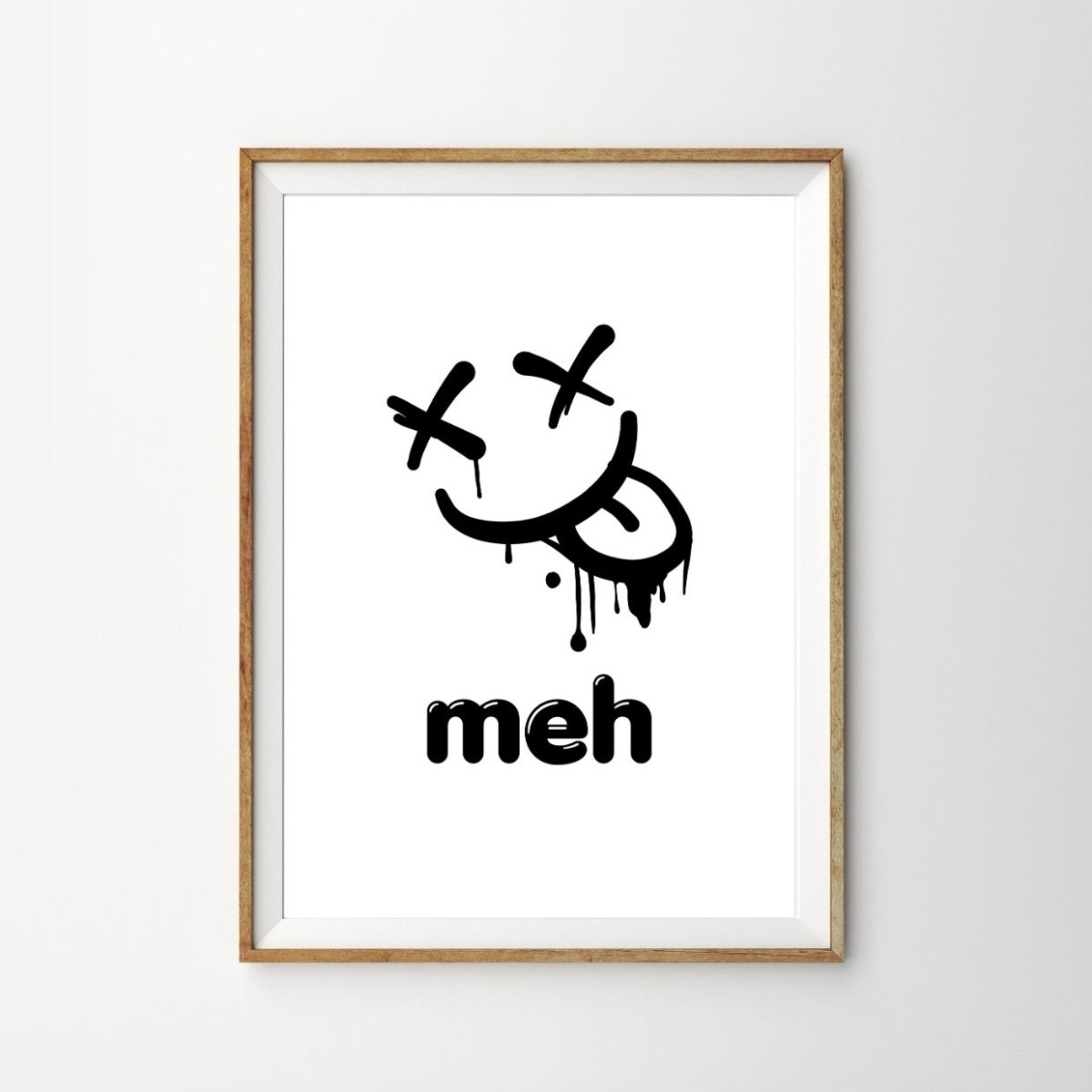 画像1: おしゃれなポスター｜ストリートミニマル タイポグラフィアート – meh (2色) (1)