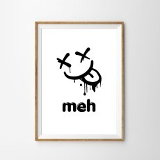 画像1: おしゃれなポスター｜ストリートミニマル タイポグラフィアート – meh (2色) (1)