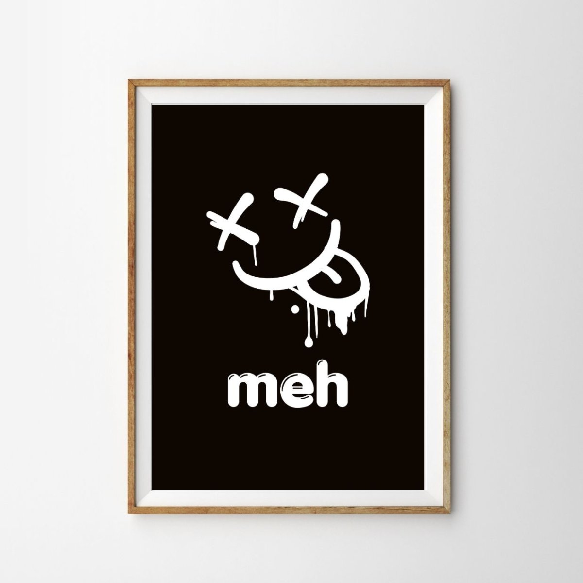 画像2: おしゃれなポスター｜ストリートミニマル タイポグラフィアート – meh (2色) (2)