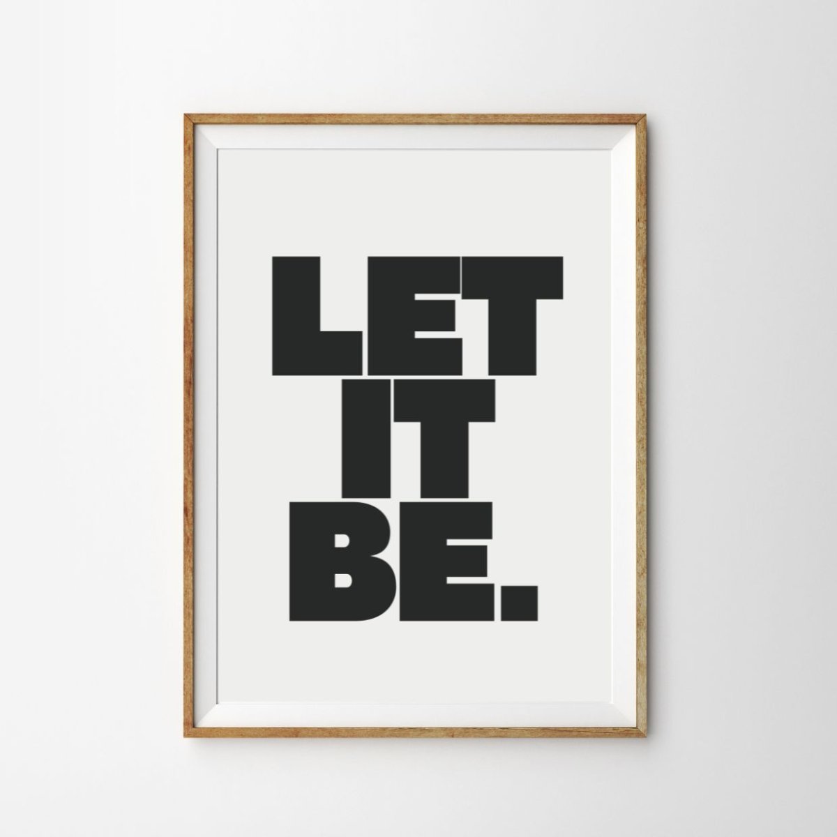 画像1: おしゃれなポスター｜ミニマル英文タイポグラフィ – LET IT BE.　（２色） (1)