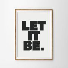 画像1: おしゃれなポスター｜ミニマル英文タイポグラフィ – LET IT BE.　（２色） (1)