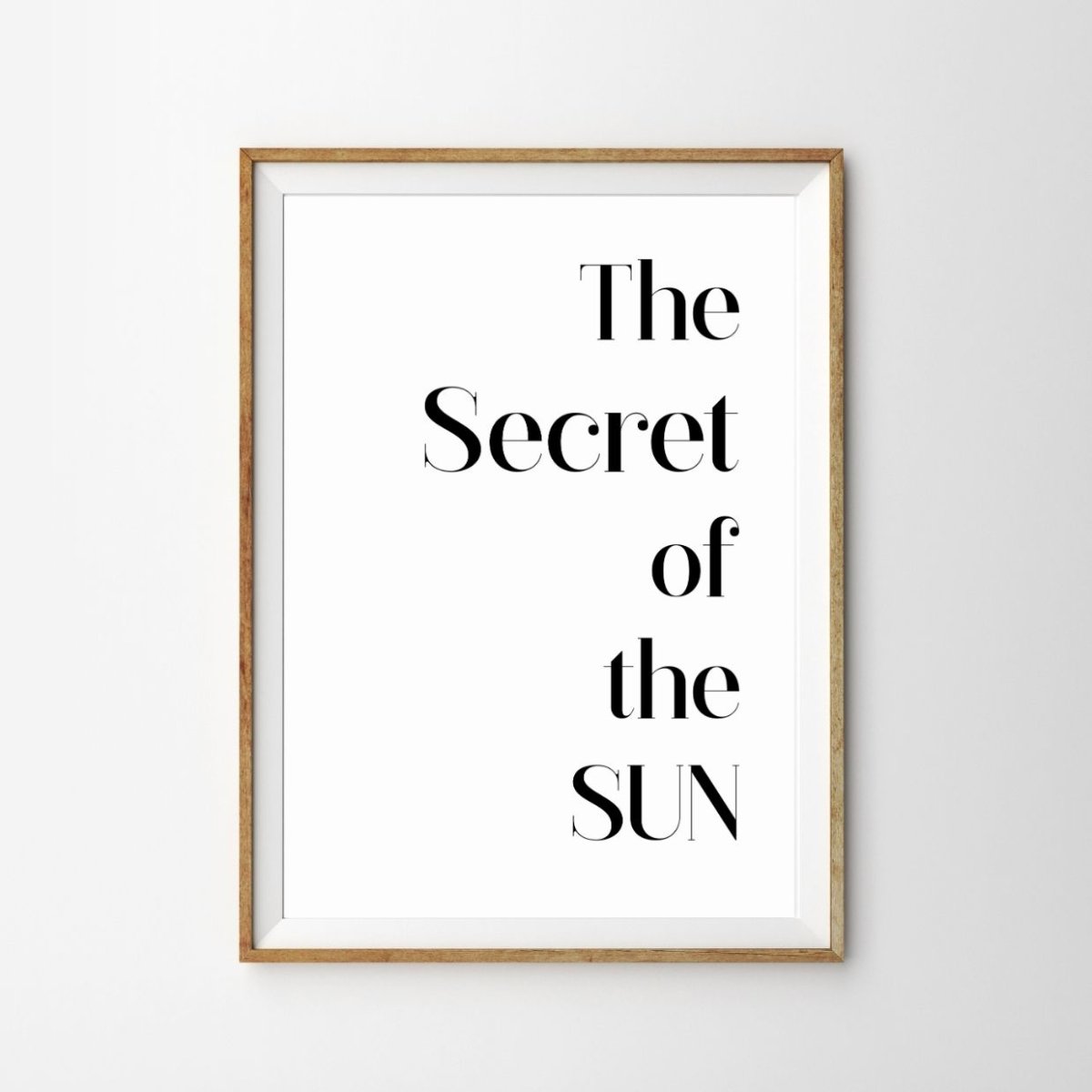 画像1: おしゃれなポスター｜英文タイポグラフィ モノトーンアート – The Secret of the Sun (1)
