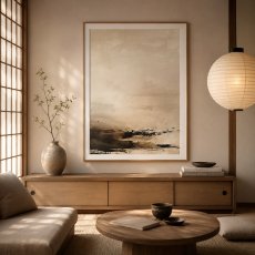画像2: ジャパンディ 抽象風景ポスター | 静謐な地平線アート (2)