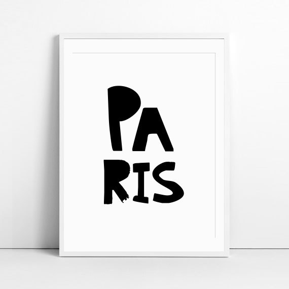 画像1: PARIS モノトーン ポスター (1)