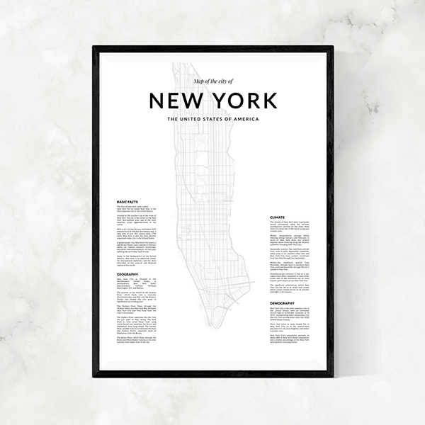 画像1: NEW YORK ニューヨーク MAP マップ　ポスター (1)