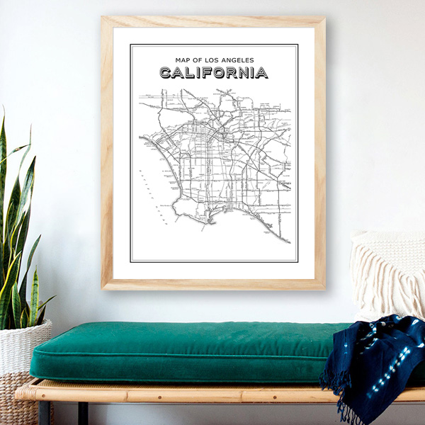 CALIFORNIA カリフォルニア 西海岸地図 ポスター｜海外おしゃれ 