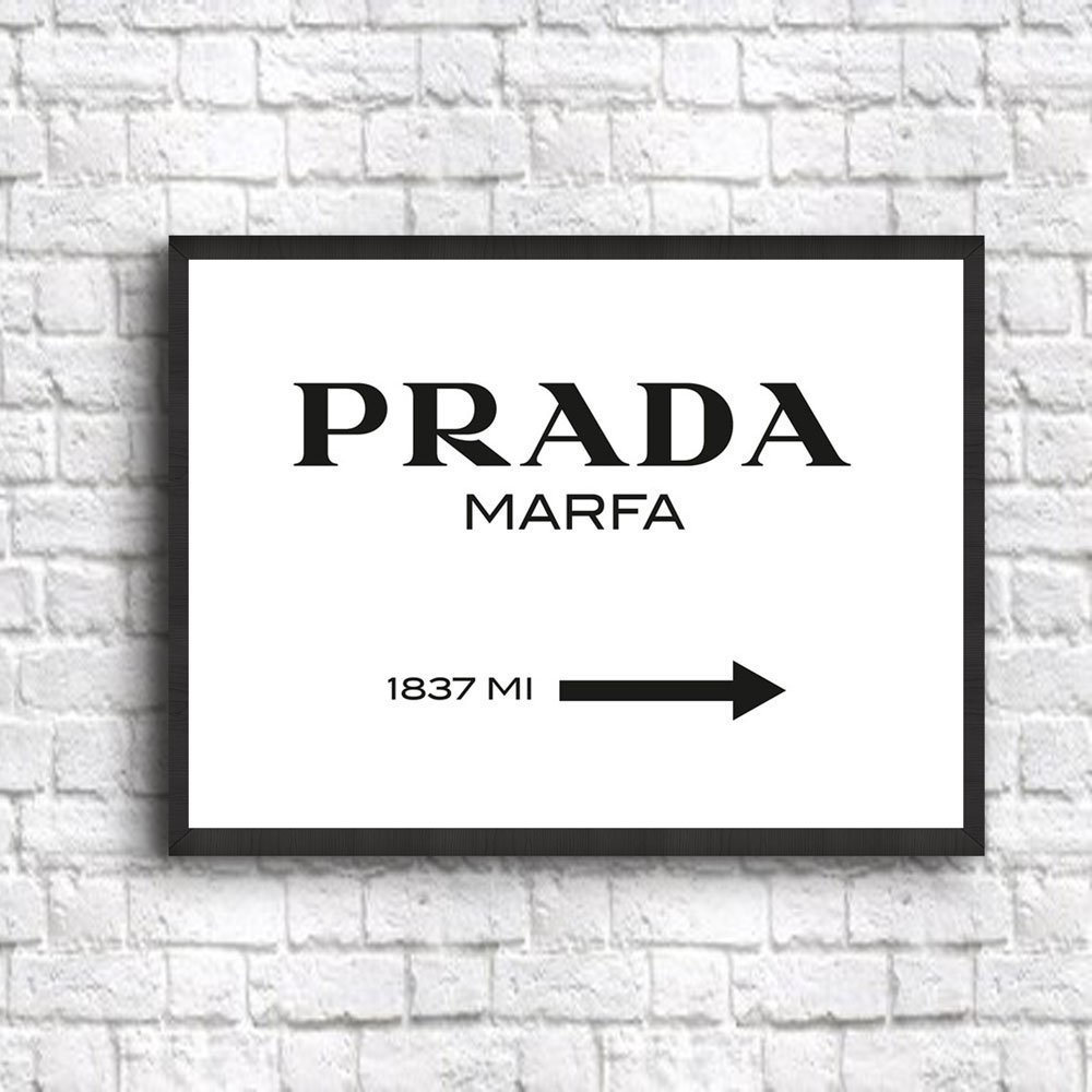 PRADA Marfa プラダ マーファ アート ポスター(白）｜海外ポスター 