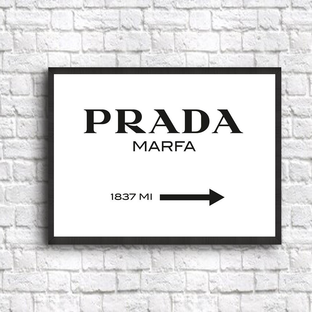 PRADA Marfa プラダ マーファ アート ポスター(白）｜海外おしゃれ