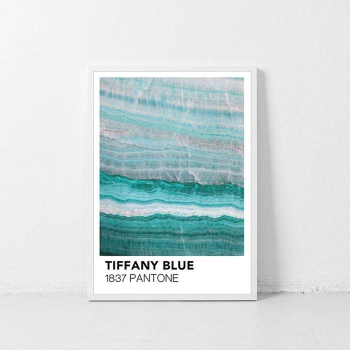 画像1: TIFFANY BLUE Pantone (ティファニー ブルー）マーブル　パントーン ポスター (1)