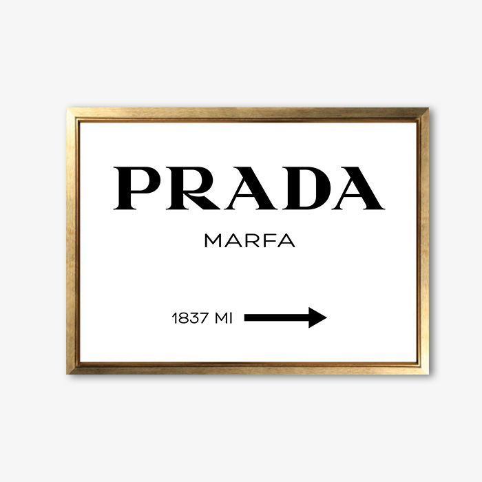 Prada Marfa プラダ マーファ アート ポスター 白 海外ポスター おしゃれポスター 通販 カリフォルニア プリント コレクティブ