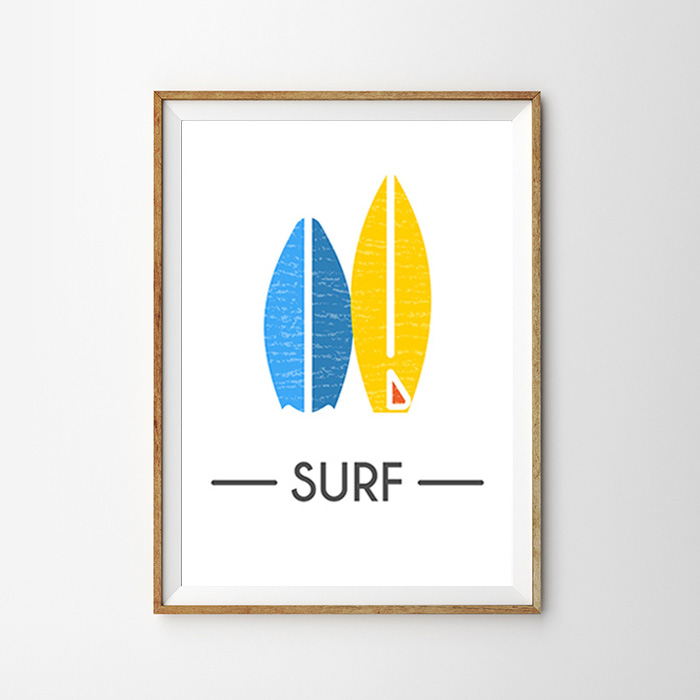 画像1: Surf Board サーフボード ポスター (1)