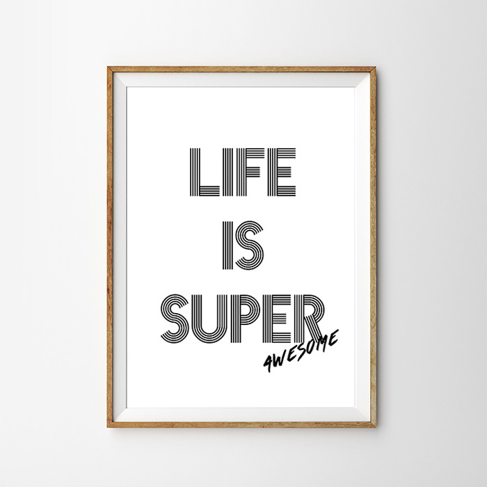 画像1: 『LIFE IS SUPER Awesome』メッセージポスター (1)